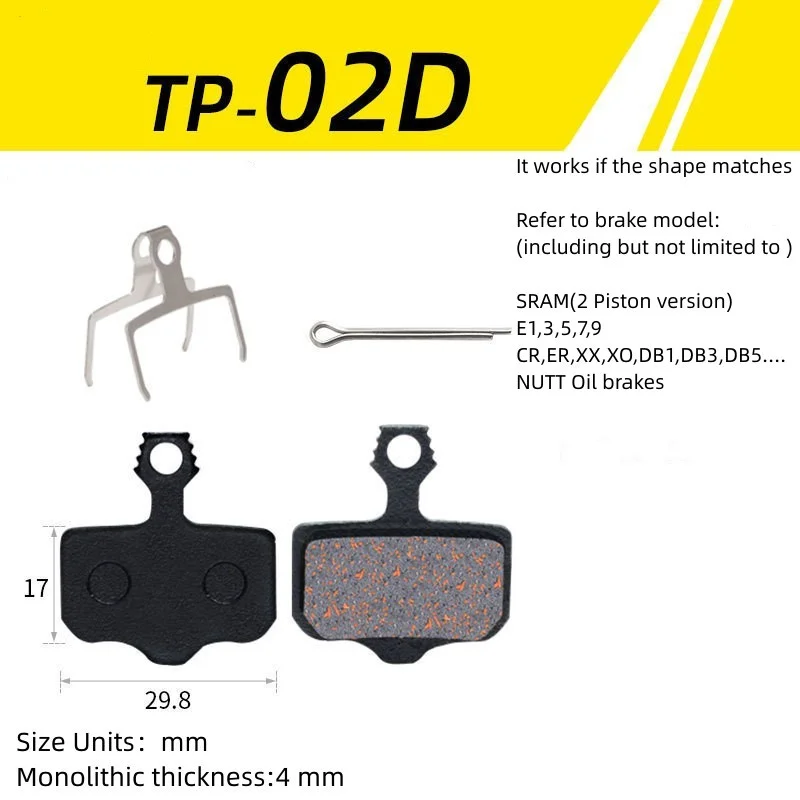 

1Pair Bicycle Disc Brake Pads Semi-Metallic Hydrauli Disc Brake Pad for SHIMANO SRAM AVID HAYES Magura Formula and Scooter