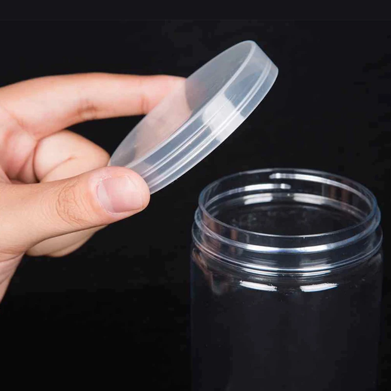 93-1100ml Clear Sealed Tank Sealed Jar With Lid Circular Storage Bucket Cans Nut Jar Miscellaneous Grain Tank Plastic Bottle 4