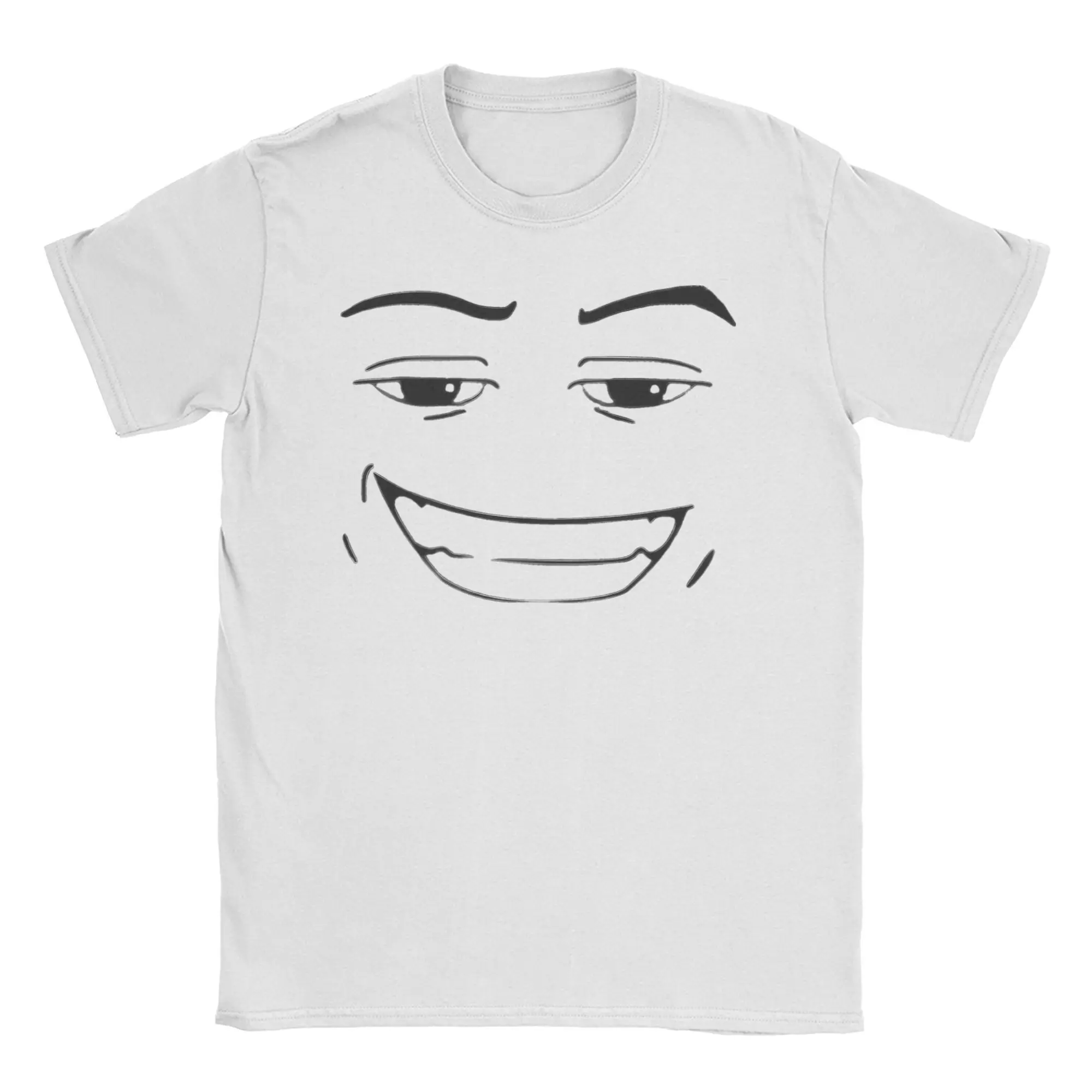Happy Robot Face Männer Frauen T-Shirts Robloxs Einzigartige T-Shirts Kurzarm Rundhals T-Shirts Baumwolle Plus Size Kleidung