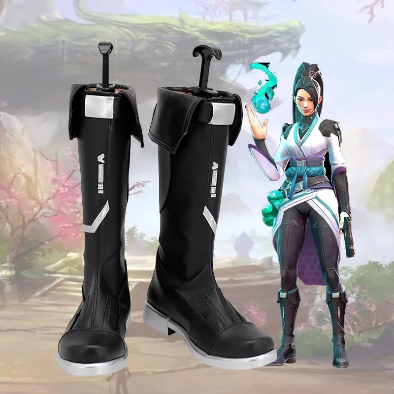 thumbnail image 1 of 782 Dauntless Contract Valorant Valorant Sage Cos Zapatos Zapatos de cosplay, 1 of 4
