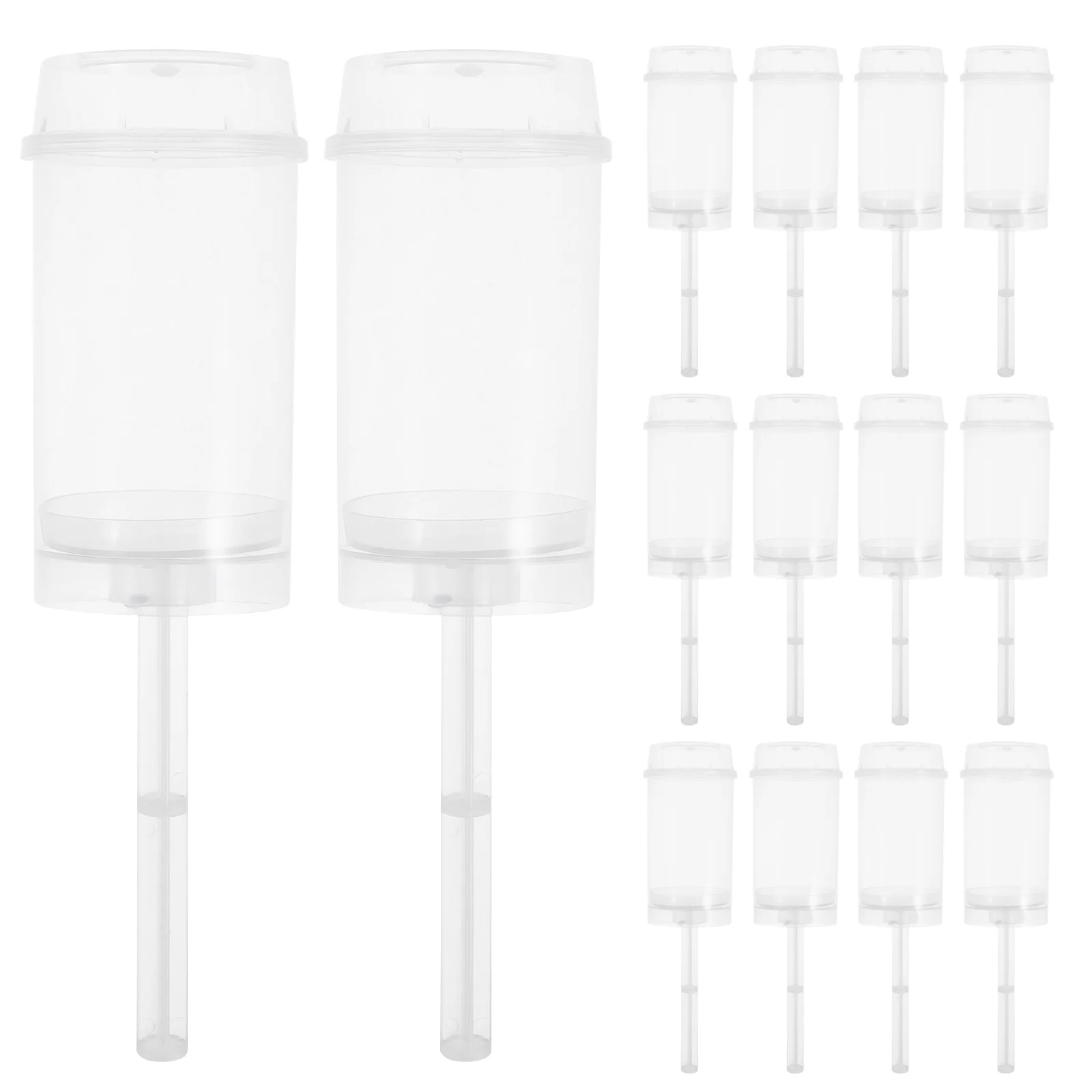 

30pcs Push Cake Shooter Round Shape Clear Cake Holders Push Pops Containers with Lids for Dessert Molding