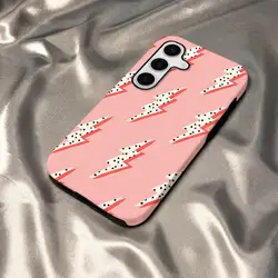 Glossy HD Hard PC Cover - Preppy Stars Pink Phone Case - SamsungS25Ultra (White1)