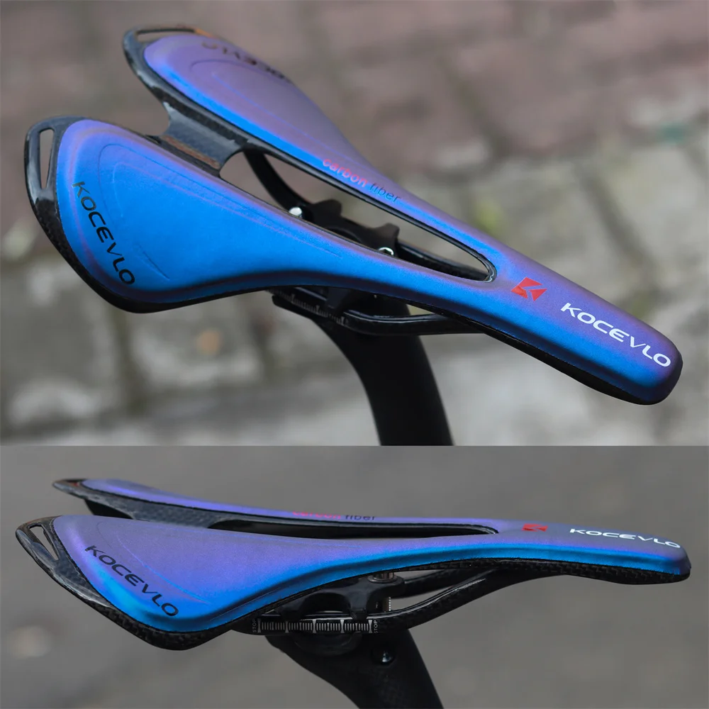 Kocevlo carbon sattel t800 carbon faser + leder faser ultraleicht fahrrad mtb bike sattel sitz – Detail 14