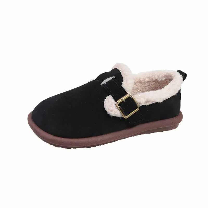 Comwarm Women's Cotton Shoes Fluffy Fuzzy Non-slips House Slides Faux Fur Plush Lined Warm Slippers For Women Indoor And Outdoor 4