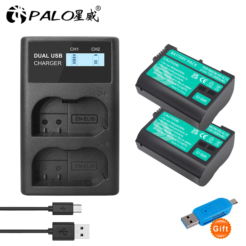 

WEIHE EN-EL15A ENEL15A RU EL15A Rechargeable Digital Battery D850 D7000 D600 D810 D750 D610 D7500 D7200 MH-25 MB-D15 EN-EL15