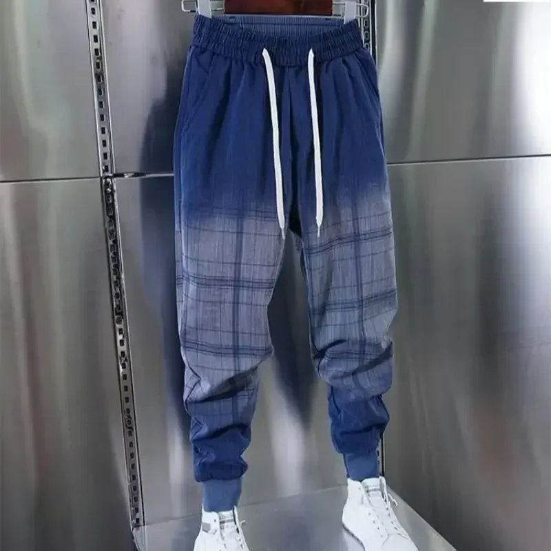 타이트한 파이프 슬림핏 남성용 청바지, 단추가 달린 스플라이스 남자 카우보이 바지, 신축성 있는 스키니 2024, 한국 가을 Xs