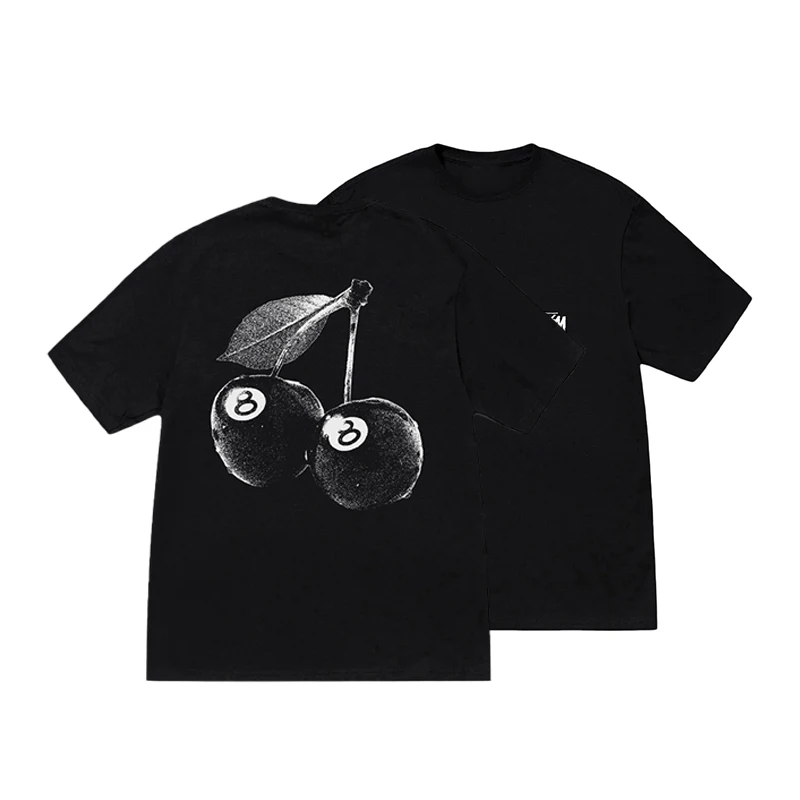 Mens Cotton T Shirt Outdoor Sports T-shirt Man Pure Cotton Oversized Print Casual Skateboard Clothing Breathable Sweat-absorbent Short-sleeved Top