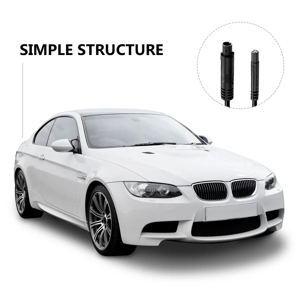 Dash Cam Extension Cable Backup Camera 4 Pin Aviation Rear View Mirror for Car Reverse