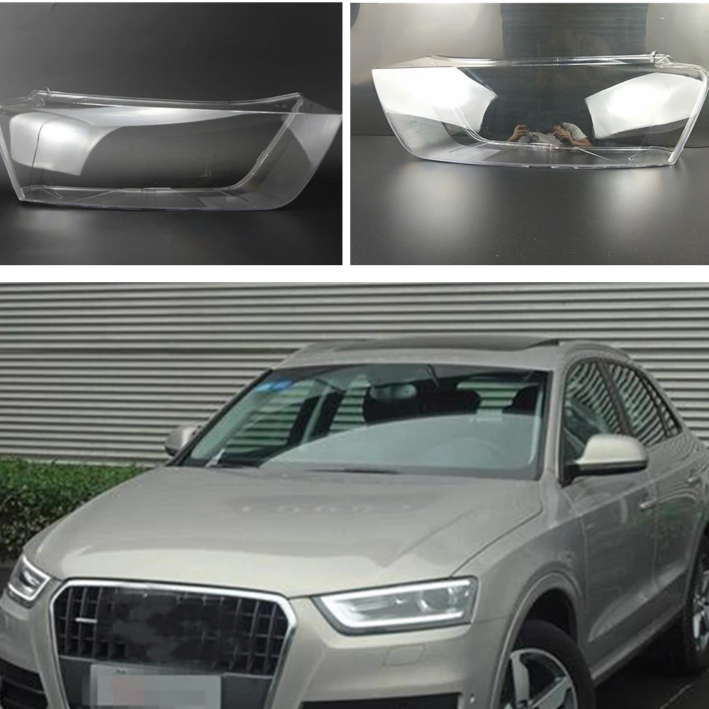 

For Audi Q3 8U 2010 2011 2012 2013 2014 2015 Car Front Head Light Lamp Clear Lens Headlights Cover Lampshade Headlamp Shell Cap