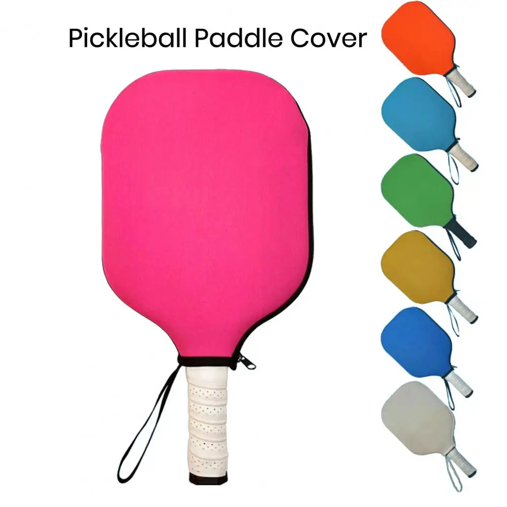 Pickleball Paddle Covers Pickleball Racket Sleeve with Lanyard Waterproof Neoprene Paddle Cover Accessories pickleball paddle covers