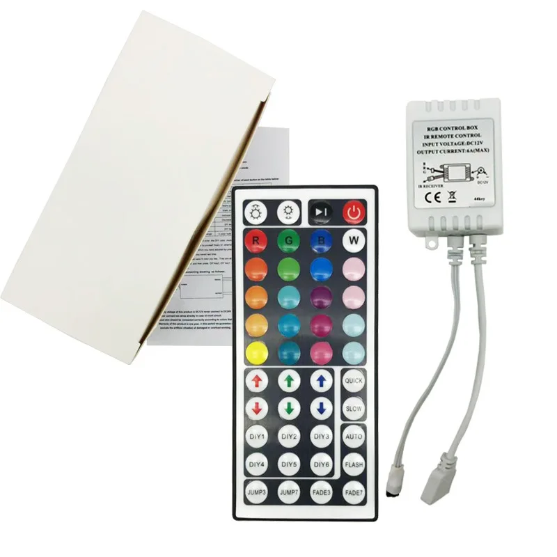 ตัวเลือกสินค้า ตัวควบคุมไฟ LED RGB 44 ปุ่ม รีโมทคอนโทรล หรี่ไฟ DC12V