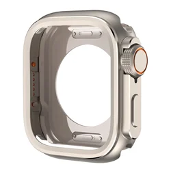 Aluminum Alloy Protective Metal Watch Case - Premium Protective Frame Shell for Ultra 3 2 1 49mm (Titanium)