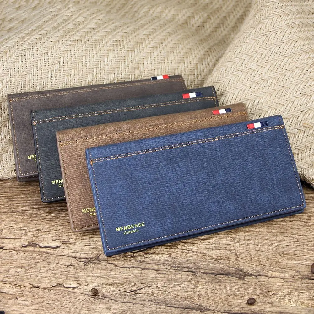 

Zipper Inner Bag 3 Fold Purse PU Leather Large Capacity Men's Short Wallet Medium Soft Wear-resistant Men's Hand Bag Outdoor