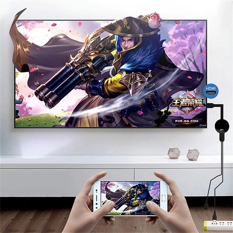Anycast-tv Stick 2.4 5g Banda Dupla sem Fio Wi-fi Dongle Miracast Airplay Hdmi para Android Ios - Image 4