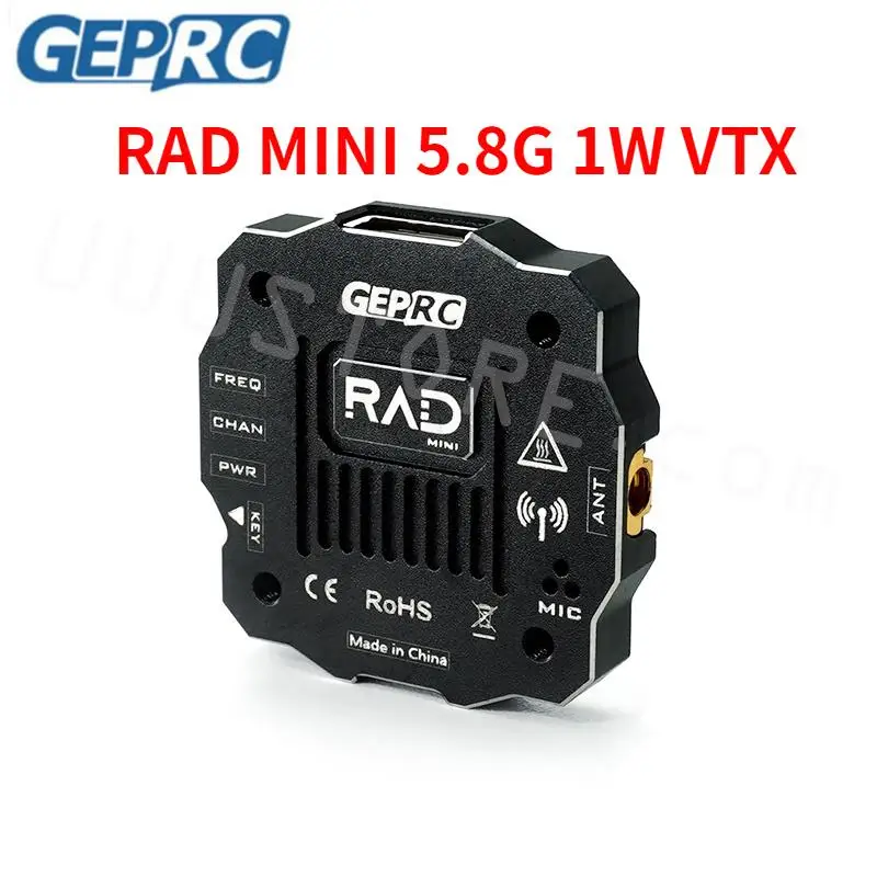 

GEPRC RAD MINI 5.8G 1W VTX Image Video Transmission Built-in Microphone 25mW/200mW/500mW/1000mW/PIT Mode for Long Range Drones