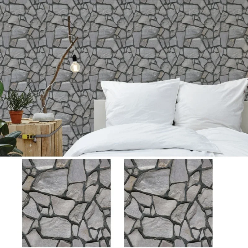 10/20/30PCS Self-Adhesive 3D Brick Wall Panels -0x30cm Waterproof Vintage Style for Bathroom Fireplace Decor Installation