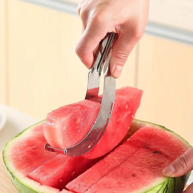 Watermelon Slicer Stainless Steel Windmill Watermelon Cutter Kitchen Fruit  Slicer Cutter Tool Watermelon Digger Fruit Divider