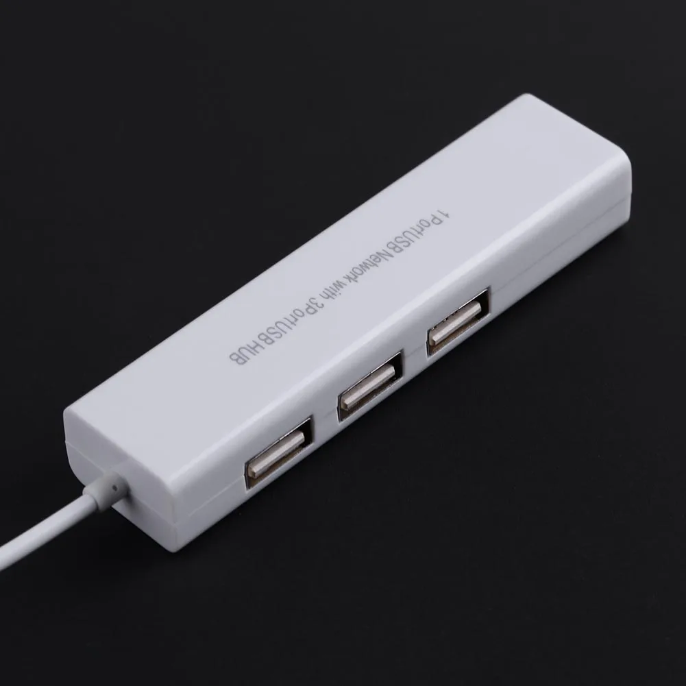 USB to RJ45 이더넷 케이블 스플리터 확장 어댑터 OTG 3포트 USB 2.0 허브 100MB LAN 어댑터 네트워크 카드 (노트북, PC, 안드로이드용)