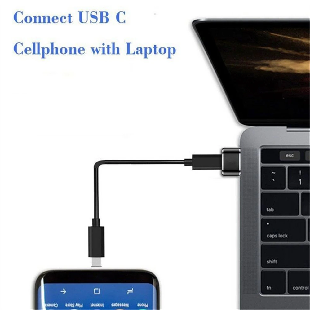 충전 어댑터 플러그 USB C 3.1 타입 C 암-USB 2.0 타입 A 수 포트 노트북 휴대폰 어댑터 컨버터 2개