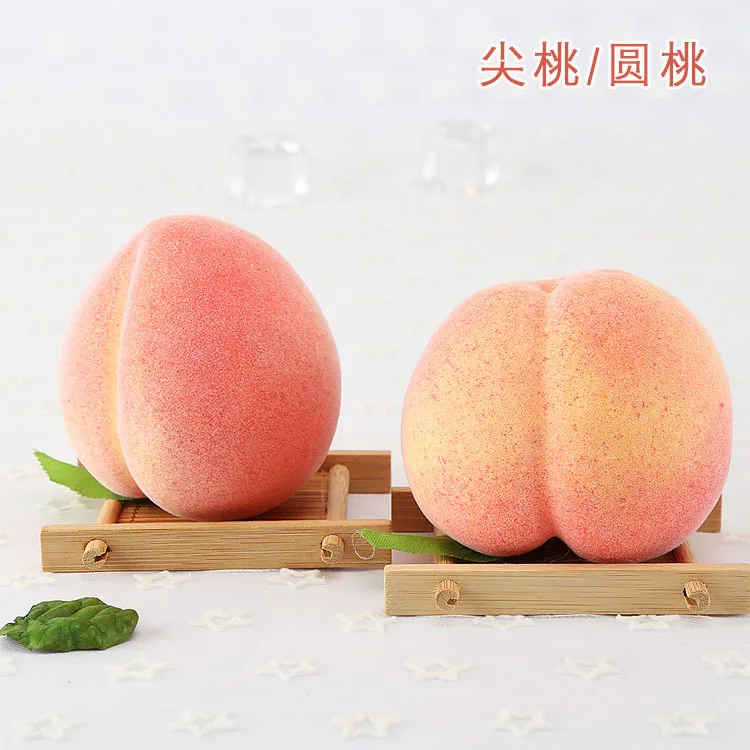 5PCS Artificial Peach for Home Kitchen Decoration Festive Party Supplies Simulation Ornament Photography Props artificial fruits and vegetables
