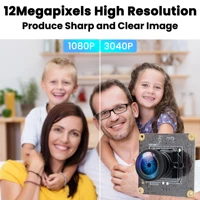 ELP 12MP Wide Angle No Distortion 1080P 120fps USB Camera Module IMX577 Industrial Lightburn Camera For High Speed Moving - Image 2