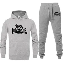

Fashion Trend LONSDALE Print Men Hoodies Suits Brand Tracksuit Men's Hip Hop Sweatshirt + Sweatpants Fall/Winter Hooded Pullover