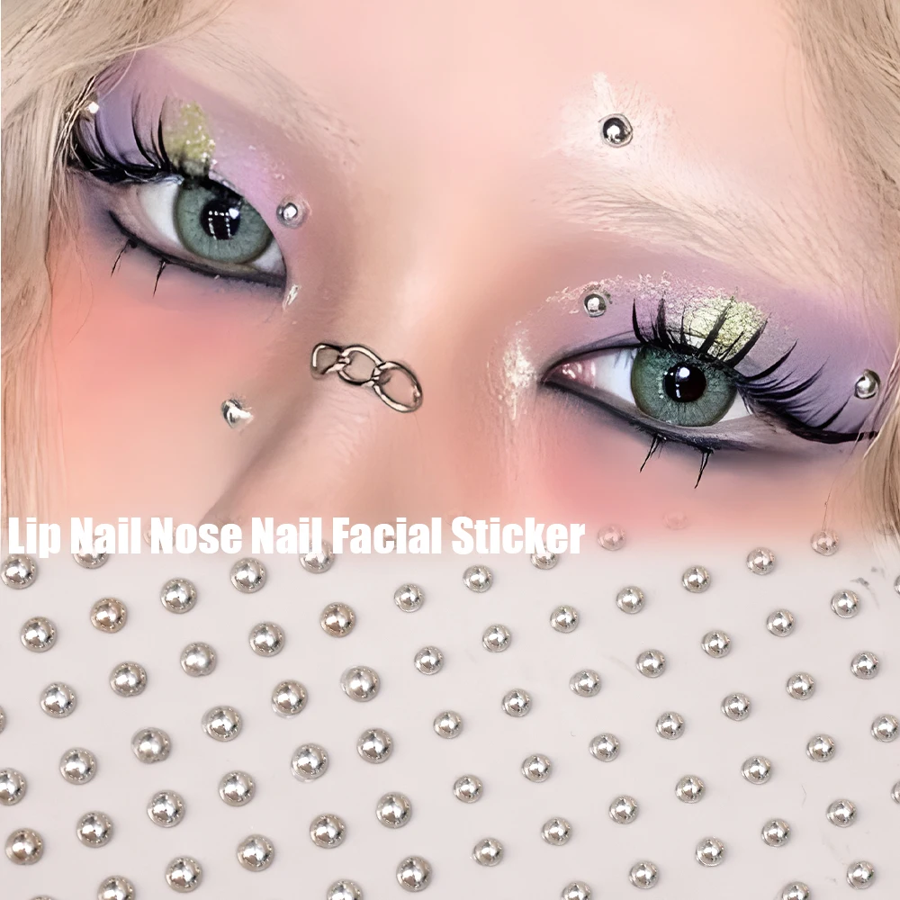 Lip Nail Sticker 180 PC Non Piercing Selfadhesive Waterproof Reusable Fake Lip Nail Eyebrow Nose Ring Body Belly Button Jewelry