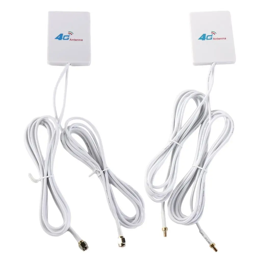 LTE 안테나 3G 4G TS9 CRC9 SMA 커넥터 4G LTE 라우터 화웨이 3G 4G LTE 라우터 모뎀 2M 케이블 용 외부 안테나