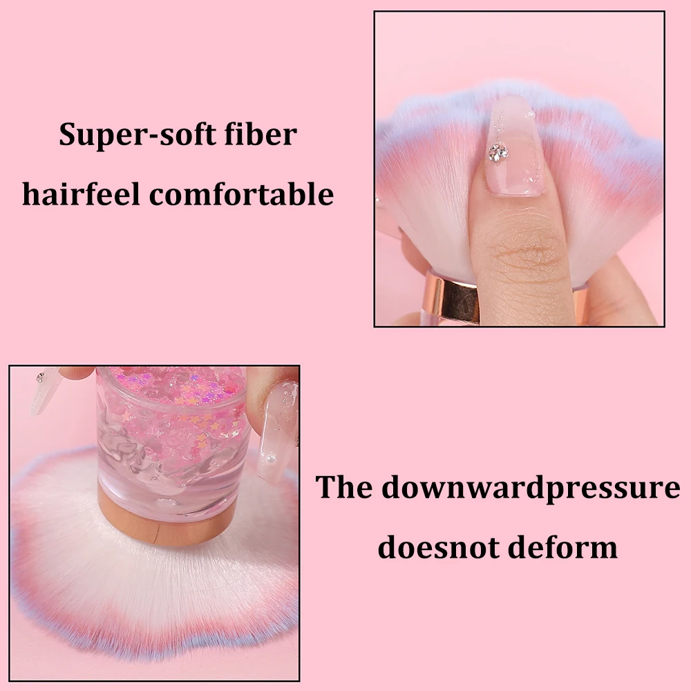 Nail Art Mushroom Rose Head Brush Remove Nail Dust Brush Polish Powder Cleaning Tool Beauty Makeup Brushes Manicure Accessories 4
