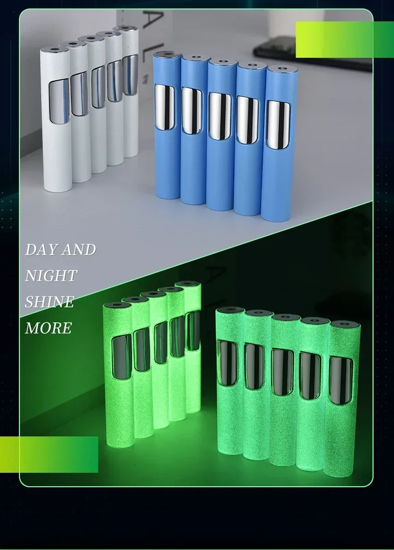 Description Picture 4 of itemNew Torch Luminous Lighter Jet Cigarette Cigar Accessories Pen Airbrush Butane Refill Metal Windproof LighterGadget gift for men