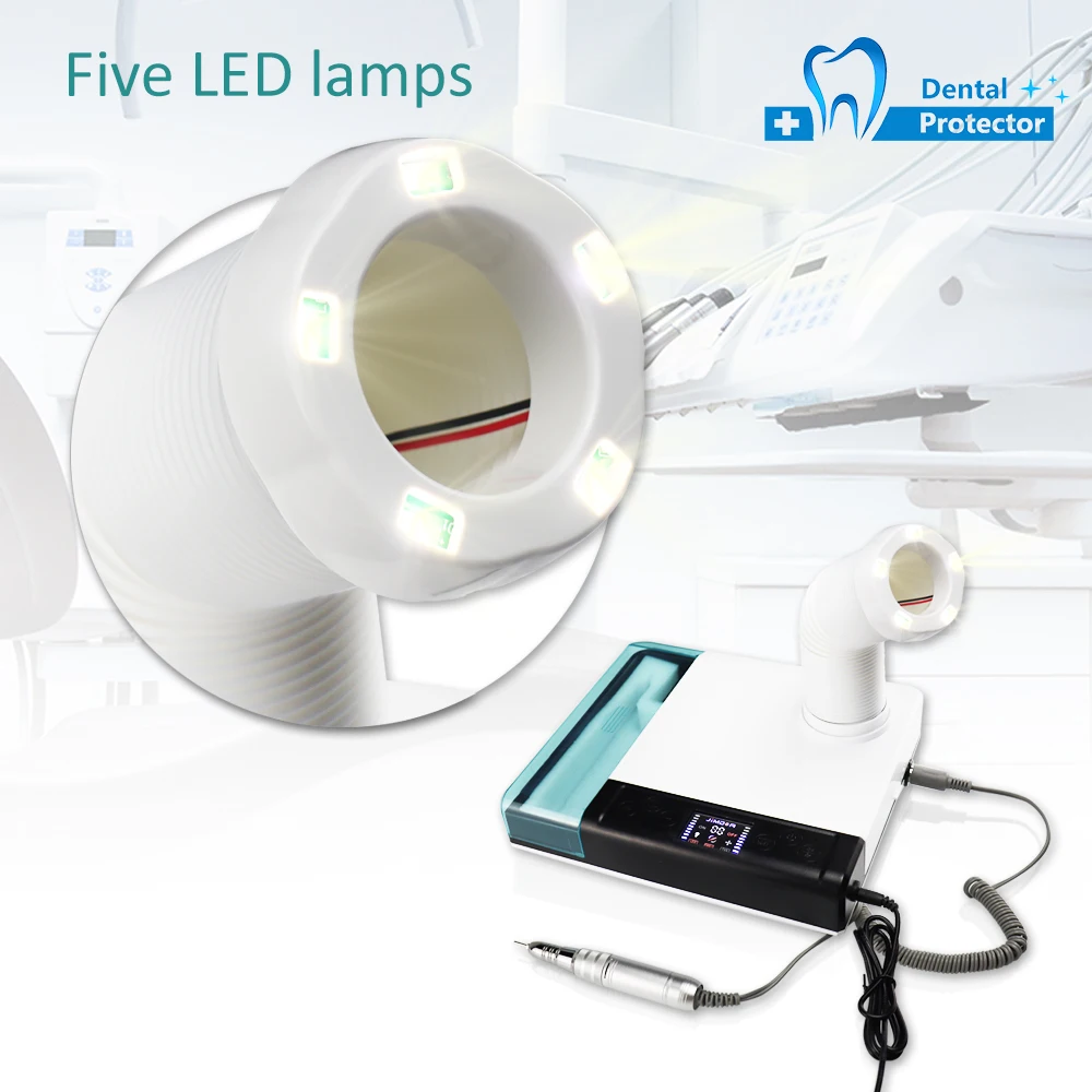 PROTECTOR 65 W Staubsammler-Extraktor, Zahnstaubsauger, Laborausrüstung, Saugmaschine zum Polieren mit LED, 3-in-1-Staub
