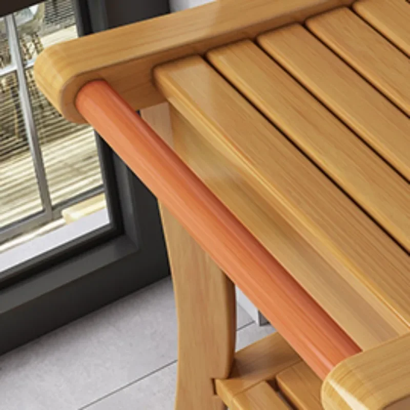 Bamboo Senior Bathroom Chairs Stepping Mobile Bathed Accessories Bathroom Stools Shower Caddy Sillas Plegables Furniture CM50YS woven chair