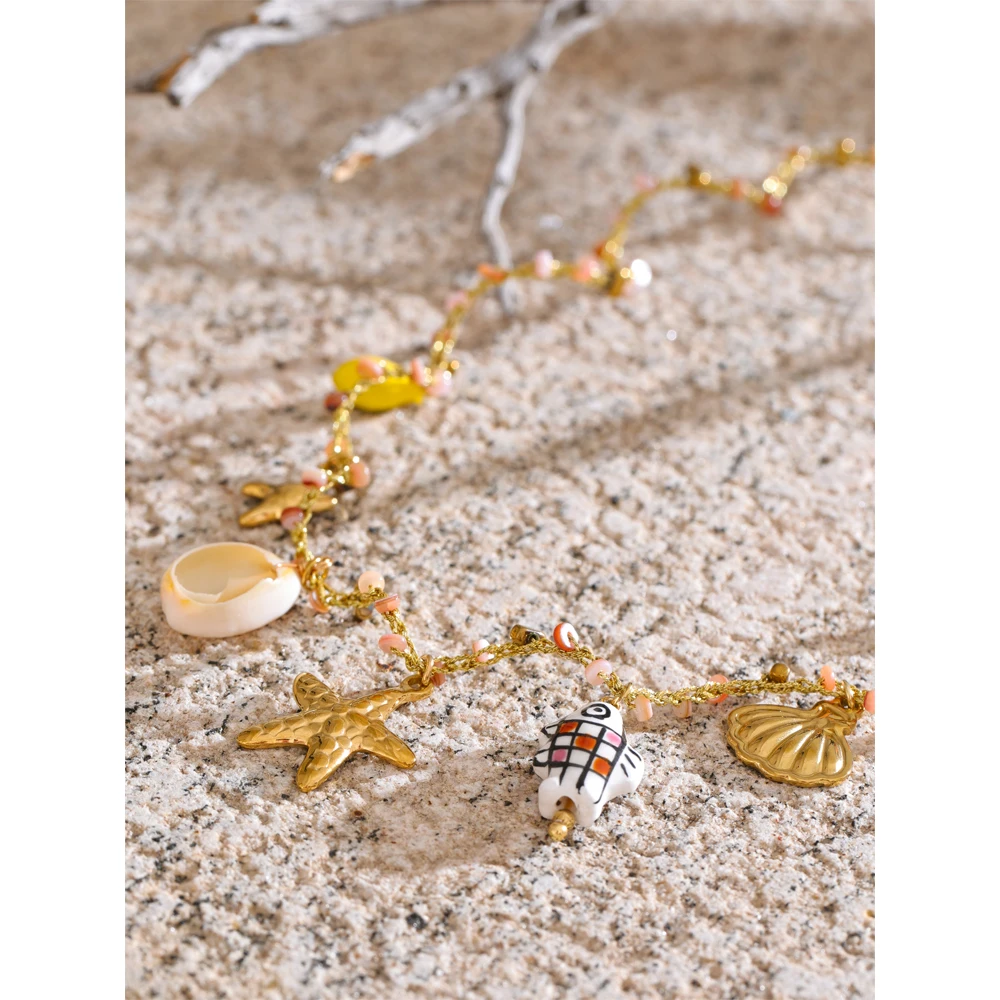 Yhpup Jewelry Stainless Steel Golden Collar