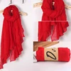 Women Lightweight Super Large Summer Beach Wrap Scarves Solid Color Long Shawl for Head Scarves Wrap Turb 3