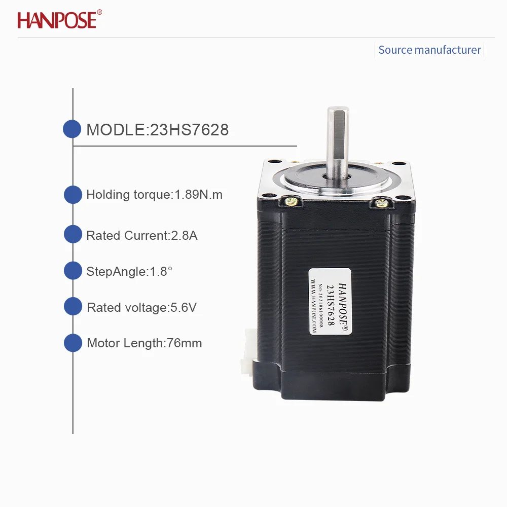 스테퍼 모터 NEMA23 23HS7628+TB6600 드라이브 1.89N. m 2.8A 자동화 장비 제조업체 직접 판매