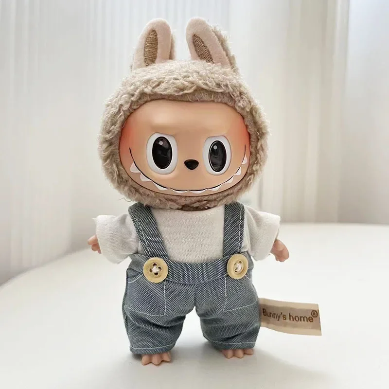 17cm Mini Plush Doll'S Clothes Outfit Accessories For Korea Kpop Exo Labubu Idol Dolls British style suit Clothing Gift 6