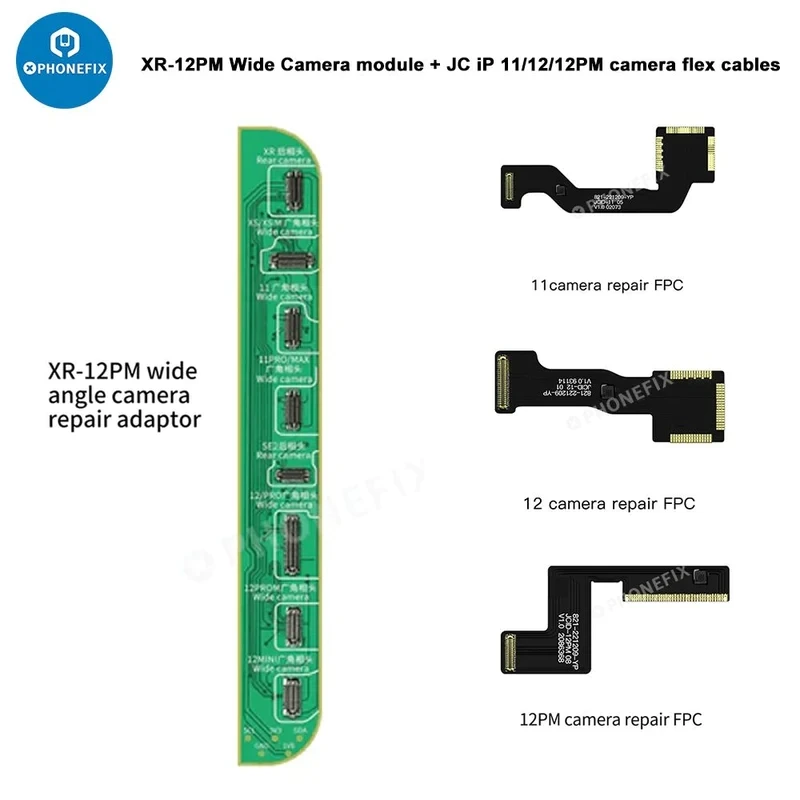 

JC Rear Camera Repair FPC Cable Board used with JCID V1SE/V1S PRO For iPhone X/XR/XS/XS Max/11/11 Pro/11ProMax/12/12Pro/12ProMax