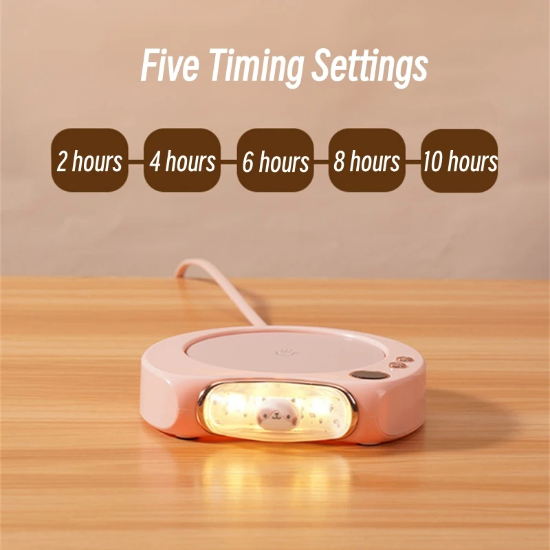 100℃ Coffee Cup Warmer Electric Heaing Pad Milk Tea Water Warming Coaster 5 Temperature Adjustment Office Home Mug Heater Mat heating coaster coffee heater usb mug warmer