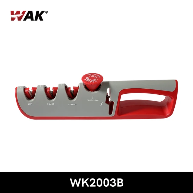 WAK Knife Sharpener 5 in 1 Adjustable Angle Black Red Kitchen Grinding Machine Professional Knife Scissors Sharpening Tools 5 in 1 sharpener