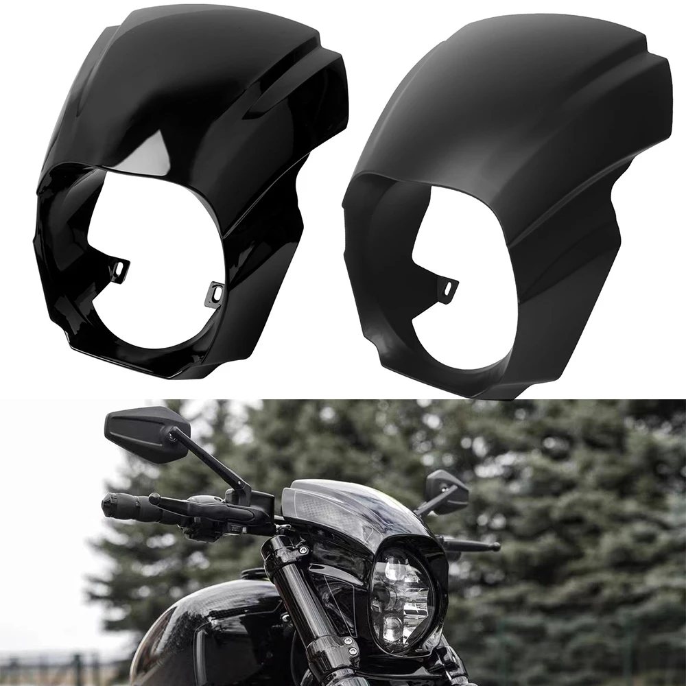 Tanio Motocyklowy z połyskiem/matowy czarny ABS przedni reflektor Fairing pokrywa maska dla sklep