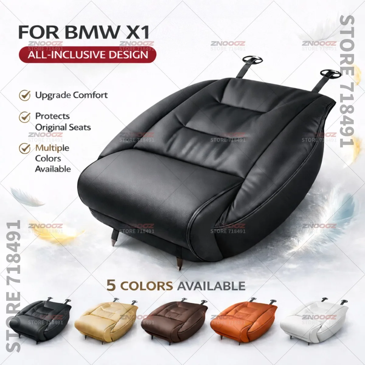 BMW X1 시트 레그 서포트 연장 쿠션 허벅지 지지대 베개 메모리폼 가죽 레그 익스텐더 인테리어 액세서리