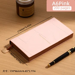 Pocket - Sized Leather Notebook - Stylish Portable Diary for Office and Artistic Use (Pink)