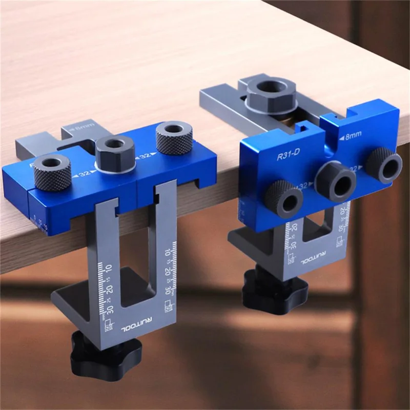

Doweling Jig Pocket Hole Jig Kit Wood Vertical Drilling Detachable Locator For Furniture Connecting Hole Puncher Woodworking Too