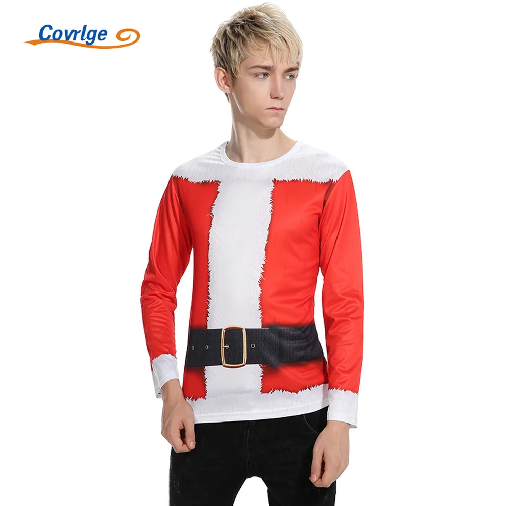 

Футболка Covrlge MTL110 мужская с круглым вырезом, рубашка из полиэстера, с 3D-принтом, с длинным рукавом, для выкультивирования морали