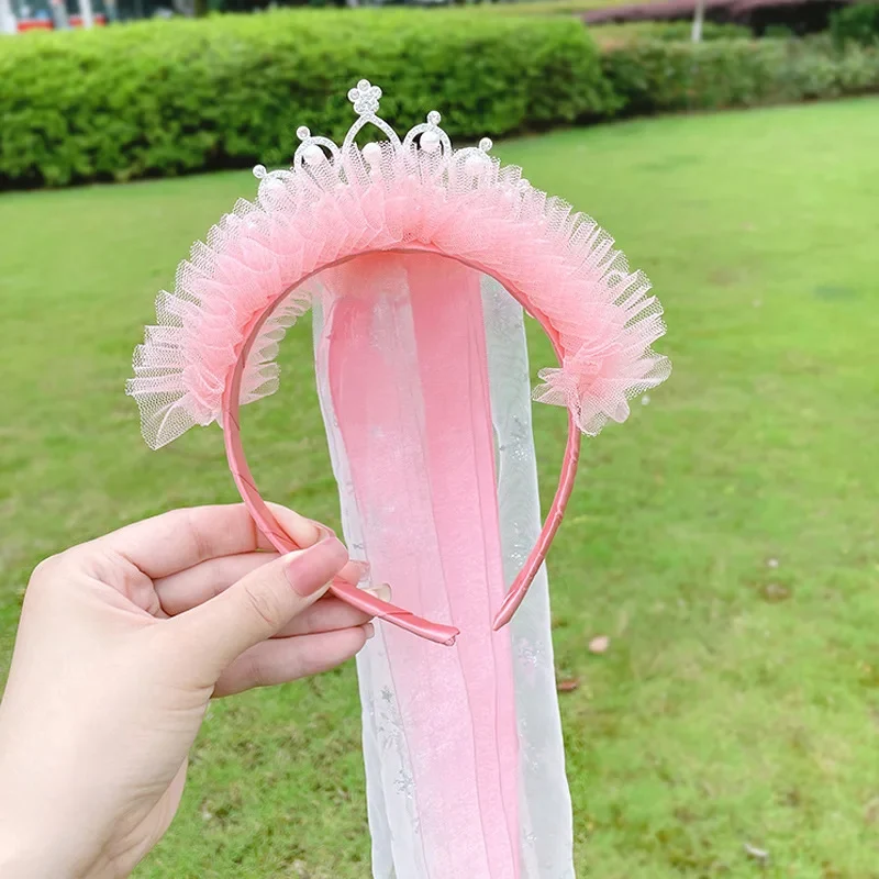Girls Floral Braid Headband in Pastel Colors - Princess Dress-Up Hair Accessory