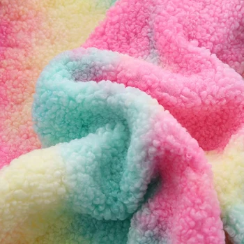 Tie-Dye Lamb Fleece Fabric 1