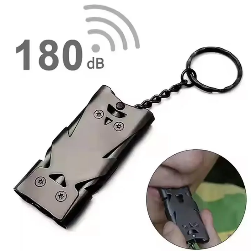 Three-tube whistle Stainless Steel Outdoor Survival Whistle Wilderness Kit EDC Loud survival metal whistle 1 pc survival whistle,metal whistle