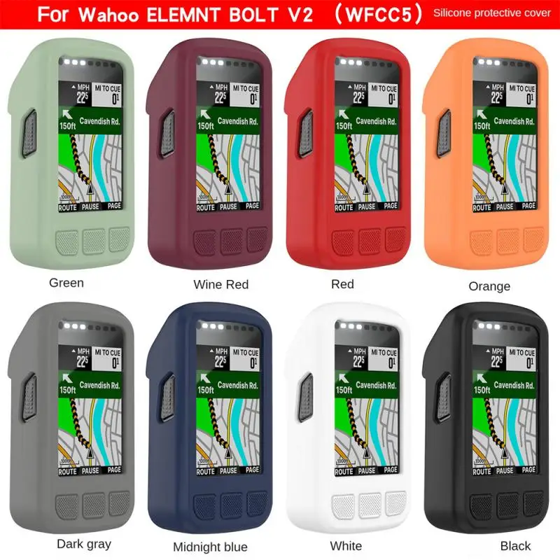 

Protective Case For Vfcc5 Stopwatch Silica Gel Do Not Block The Button Compatible With Wahoo Elemnt Bolt 2(wfcc5) Silicone Case