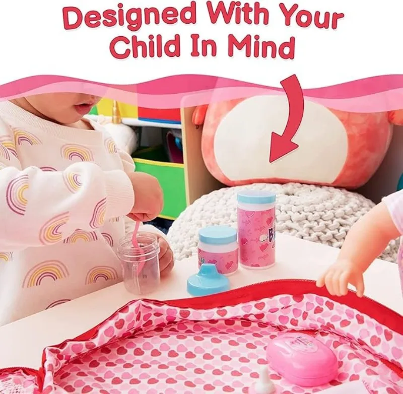 Spielhausspielzeug, 18-teiliges Babypuppen-Zubehör-Set, Heimspiel-Simulation für Mädchen, realistisches Spielzeug, Geschenk, perfekt für Kinder und Mädchen – Detail 3