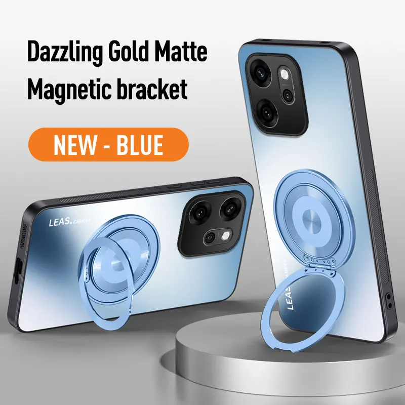 Magnetic Ring Stand Back Phone Case with Magsafe and Lens Protection